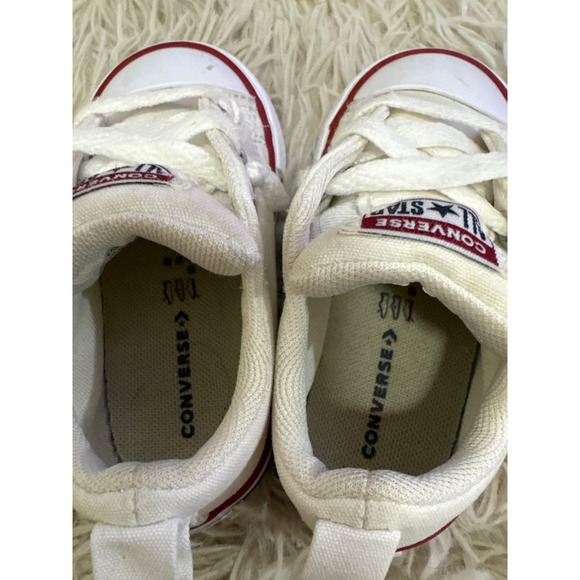 Kids Converse All Star Chuck Taylor White Canvas Sneakers Size 5 Toddler - Picture 6 of 7